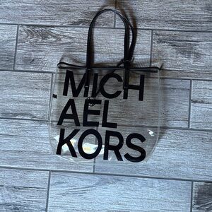 Michael Kors Transparent Tote with Black Accents